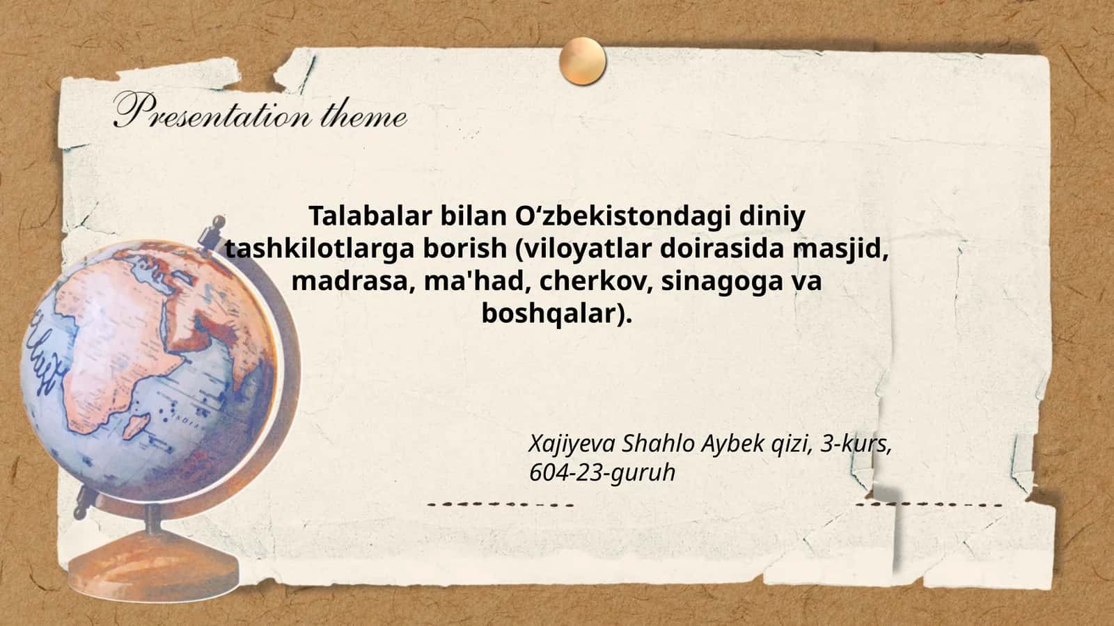 Oʻzbekistondagi diniy tashkilotlarga borish