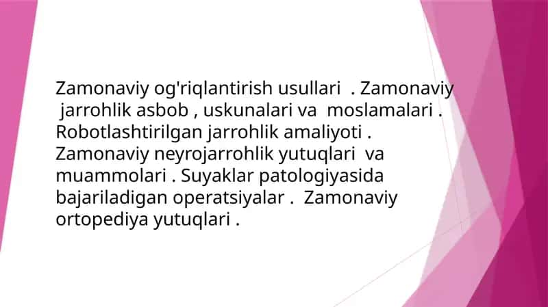Zamonaviy og'riqlantirish usullari
