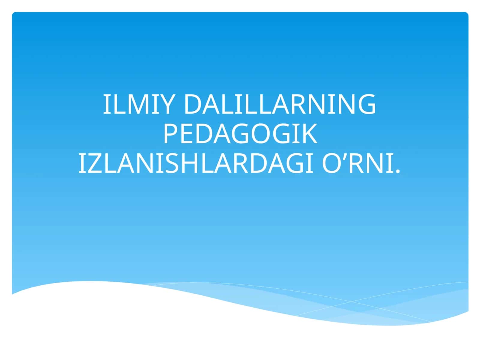 Ilmiy izlanish metodologiyasi
