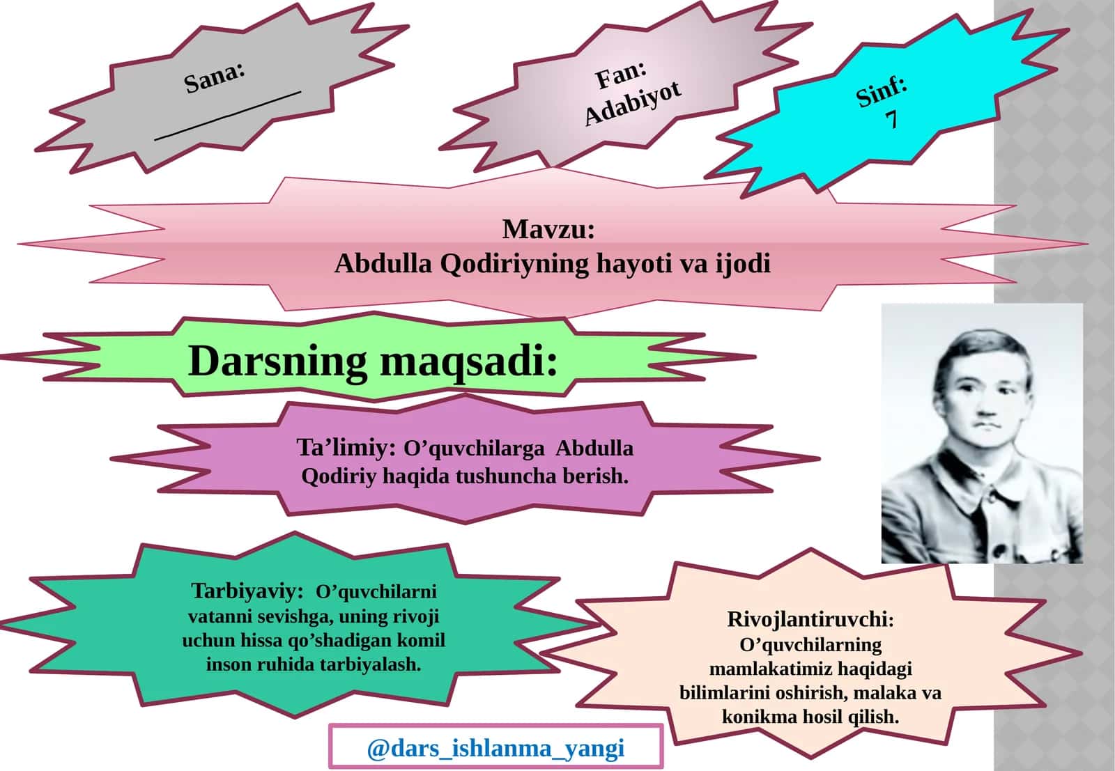 Abdulla Qodiriyning hayoti va ijodi