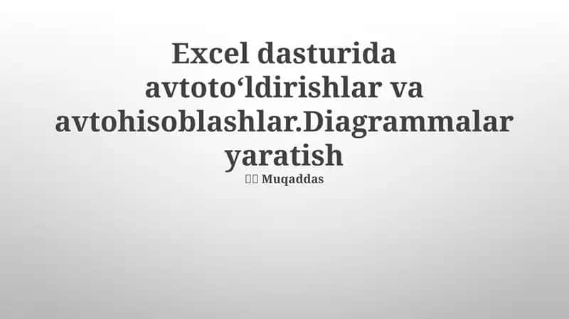 Excel dasturi