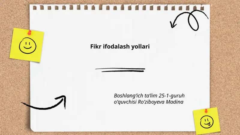 Og'zaki fikr ifodalash usullari