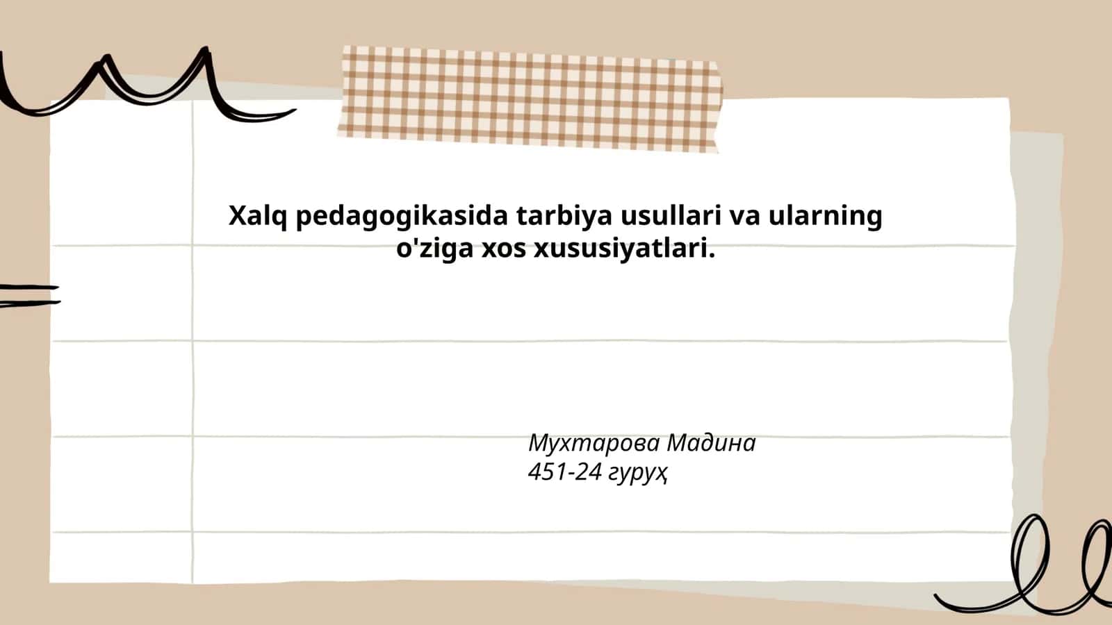 Xalq pedagogikasi tarbiya usullari