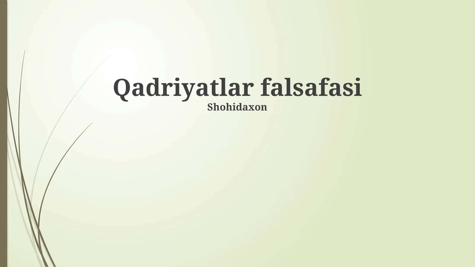Qadriyatlar falsafasi