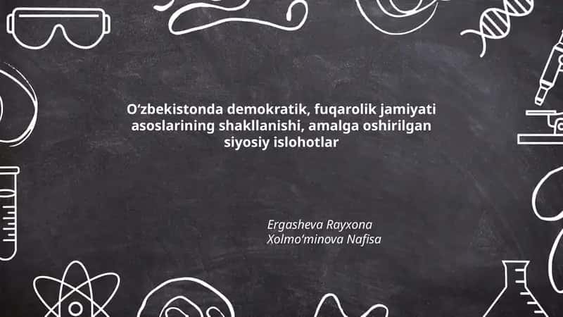 Oʻzbekistonda demokratik jamiyatning shakllanishi
