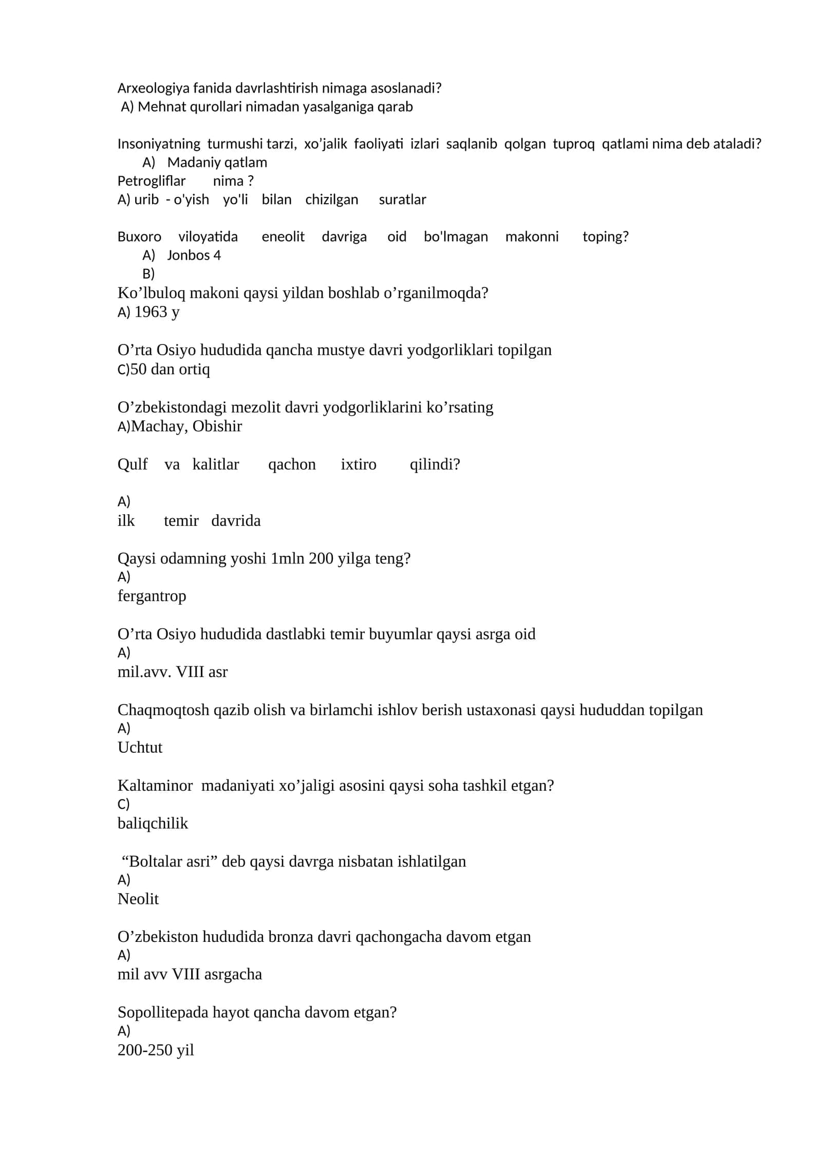Arxeologiya fanida davrlashtirish