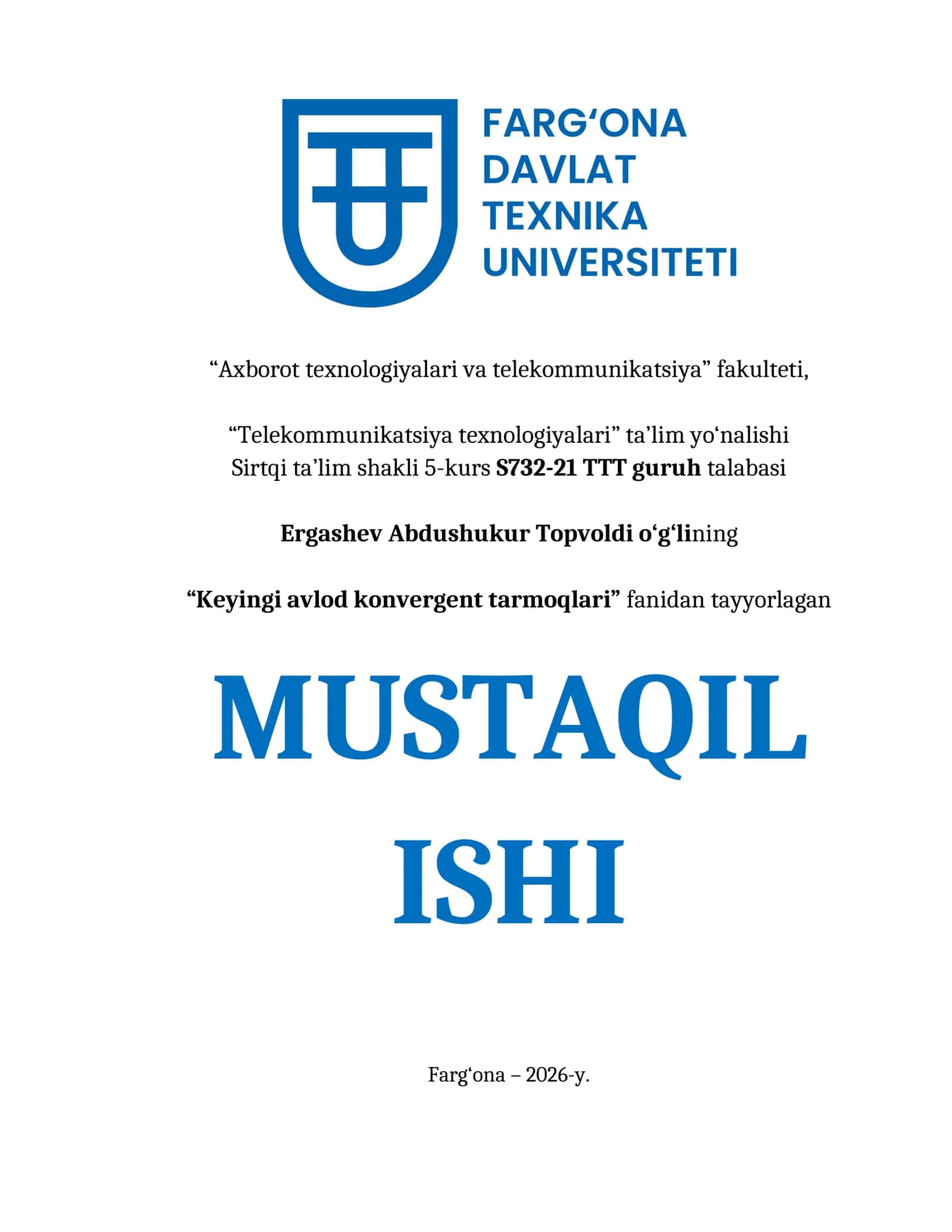 Keyingi avlod abonentlarga kirish tarmoqlarining asoslari