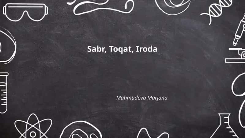 Sabr, Toqat, Iroda