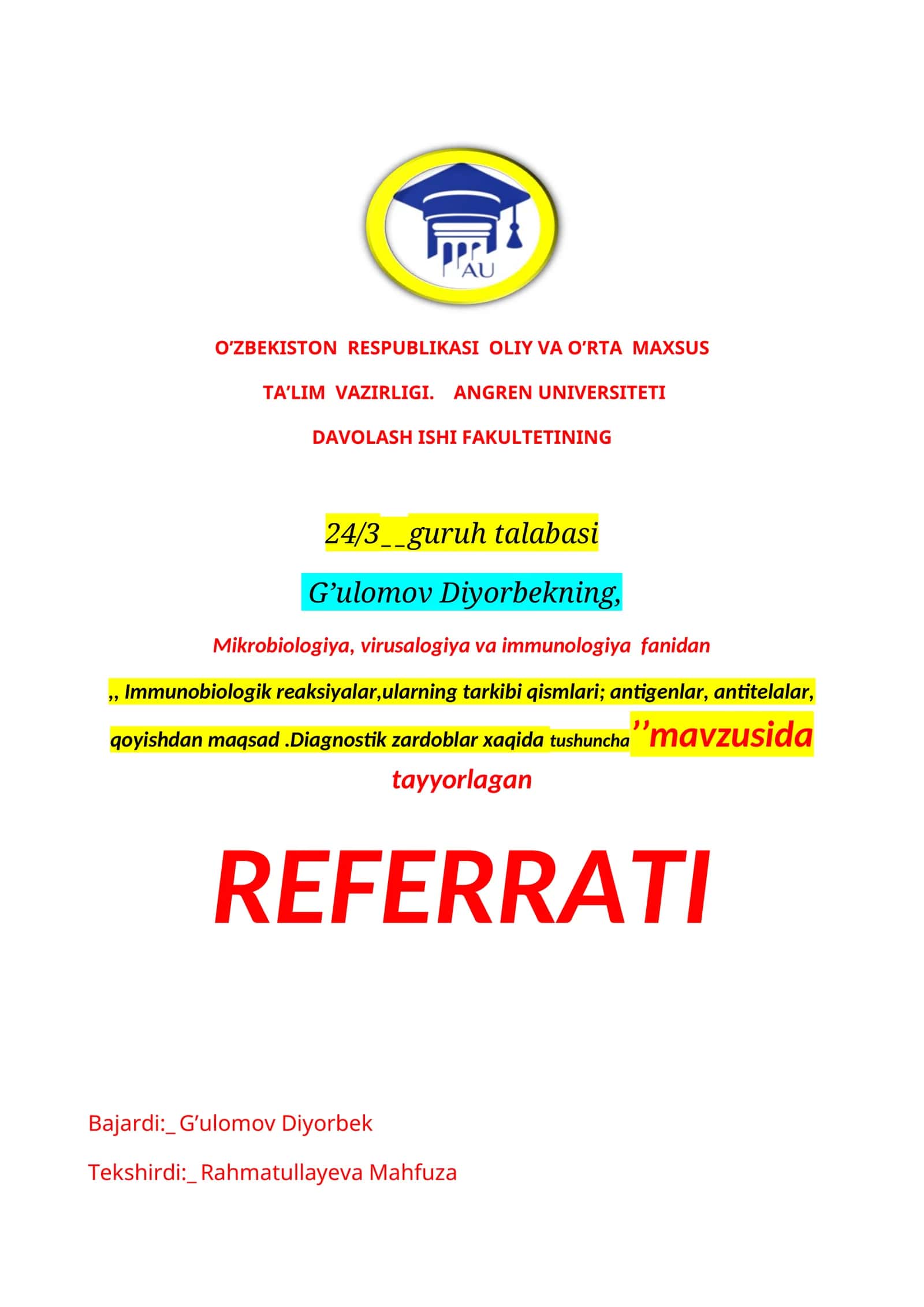 Immunobiologik reaksiyalar