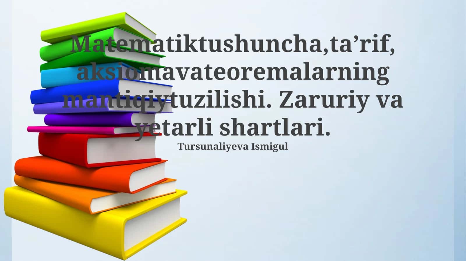 Matematik Ta'riflarning Mantiqiy Tuzuilishi