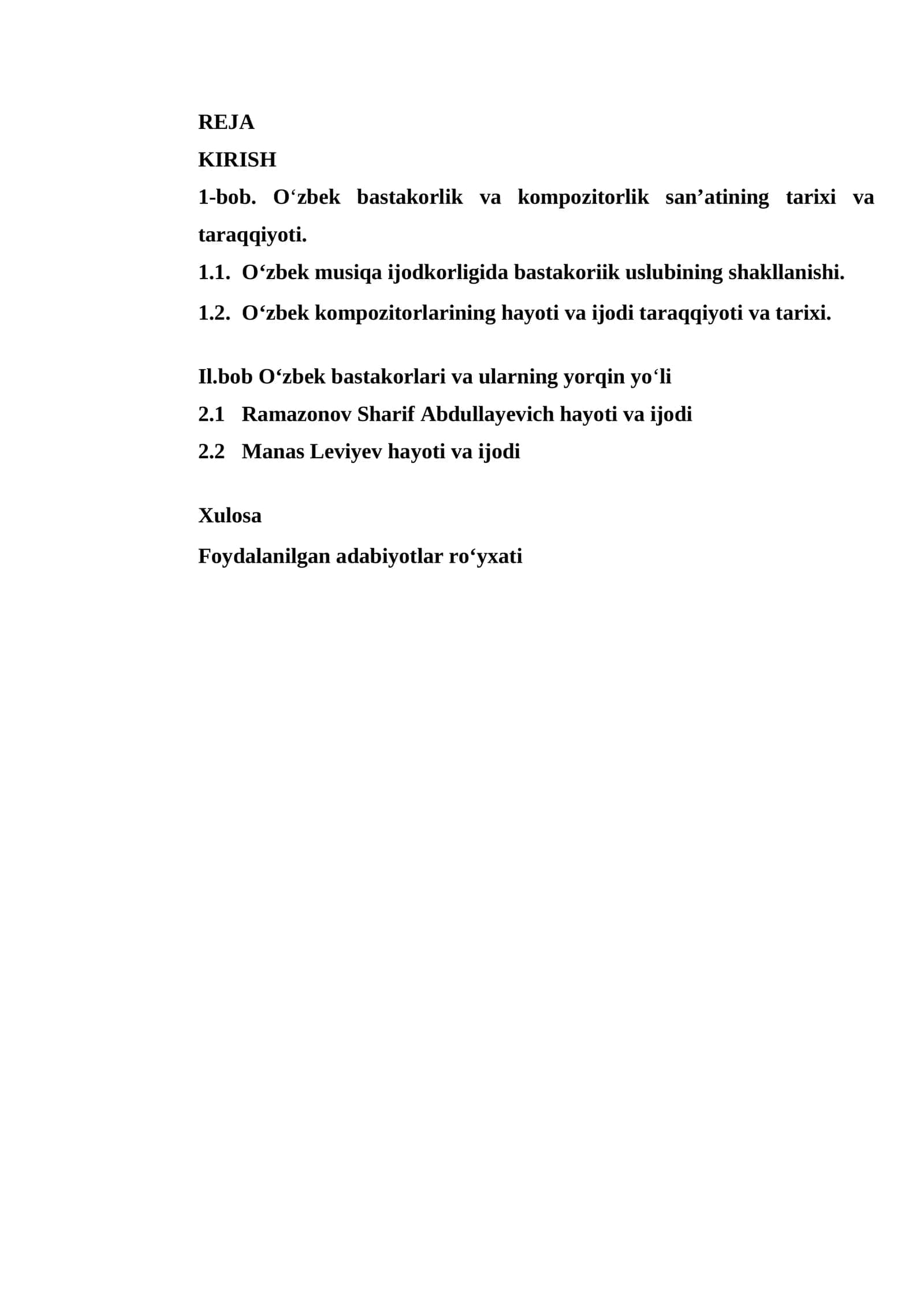 O‘zbek bastakorlik va kompozitorlik san’atining tarixi va taraqqiyoti
