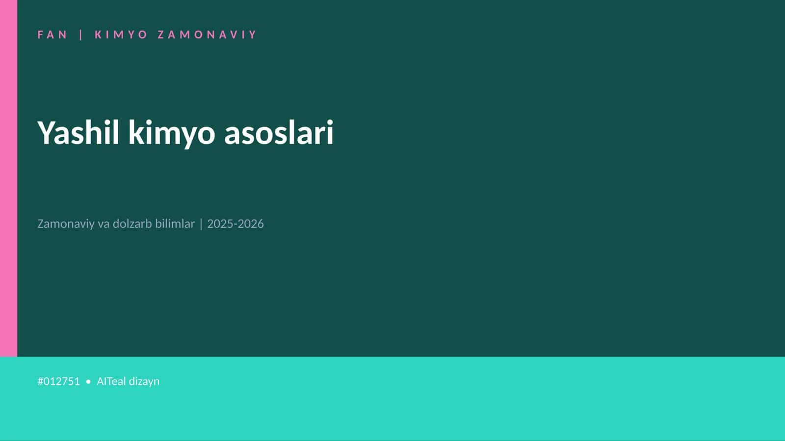 KIMYO ZAMONAVIY