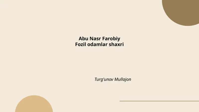 Abu Nasr Farobiy