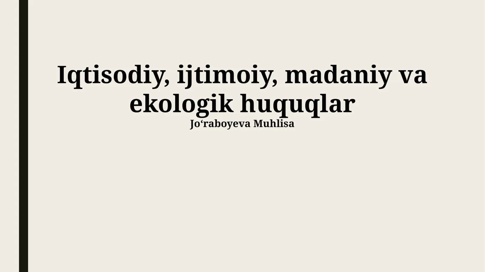Iqtisodiy, ijtimoiy, madaniy va ekologik huquqlar