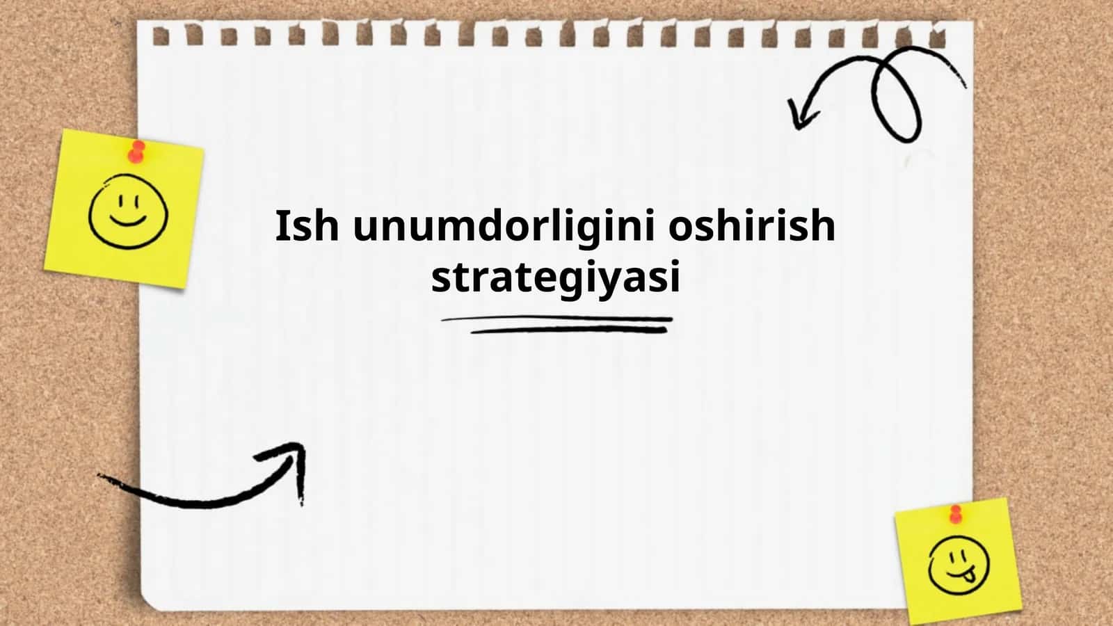Ish unumdorligini oshirish strategiyasi