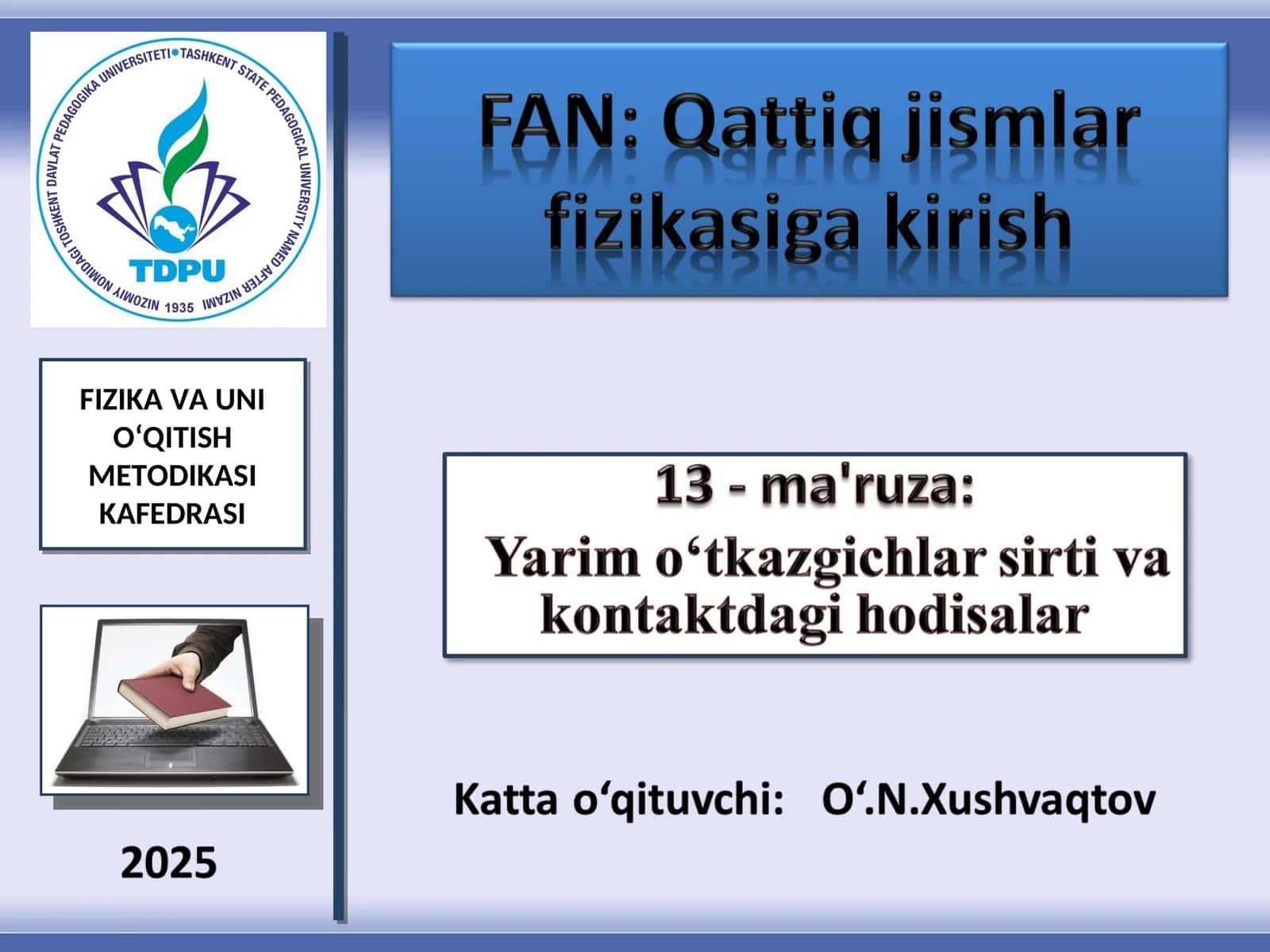 Yarimo‘tkazgich bilan metall chegarasidagi to‘siq (Shottki to‘sig‘i)