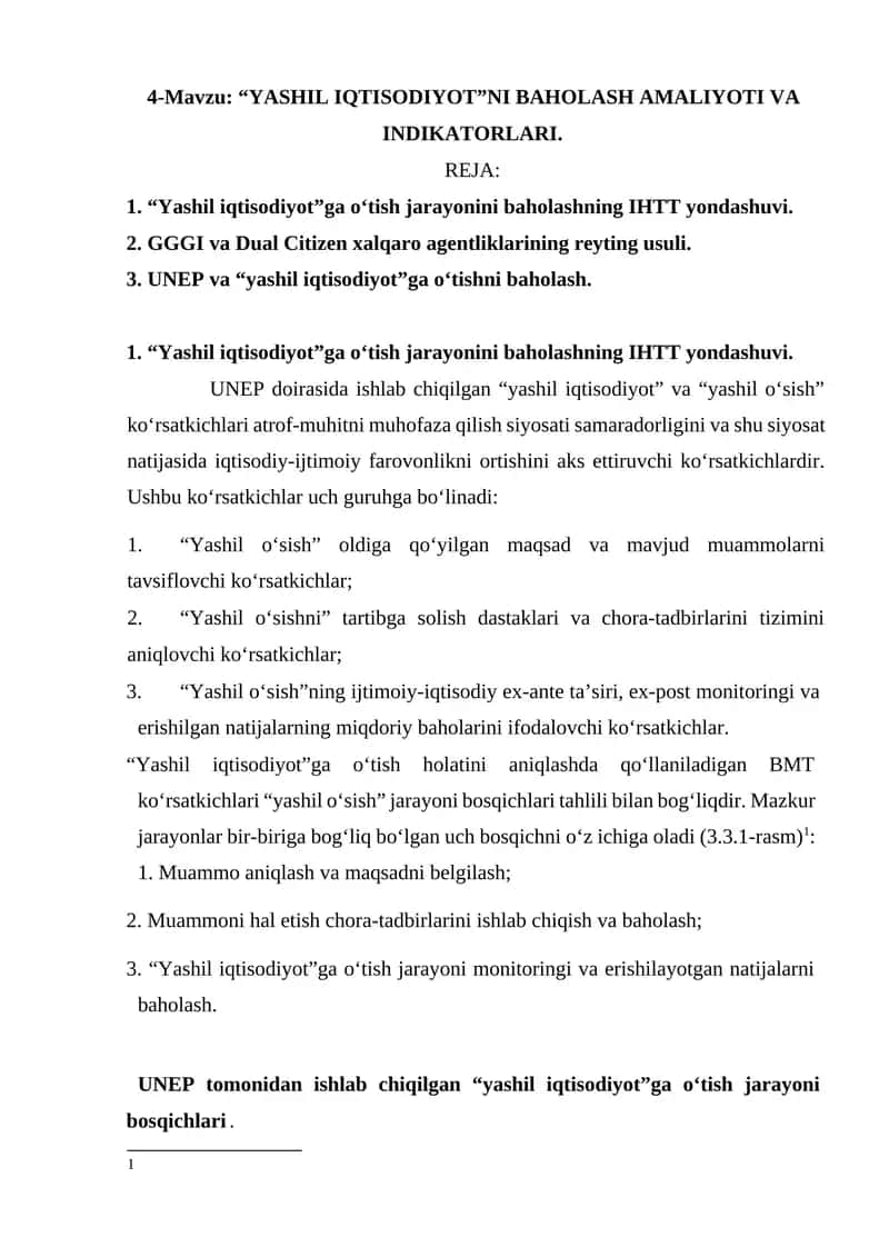 YASHIL IQTISODIYOT