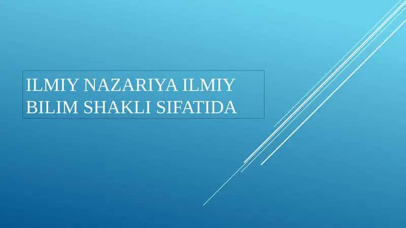 Ilmiy nazariya