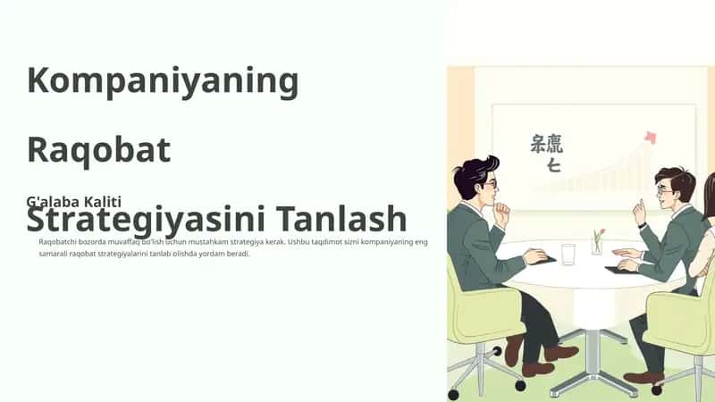 Kompaniyaning Raqobat Strategiyasini Tanlash