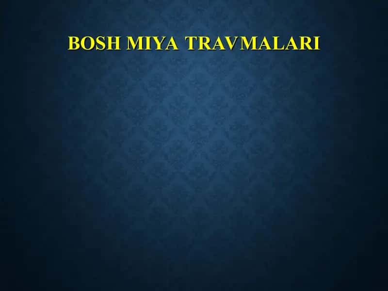 Bosh miya travmalari