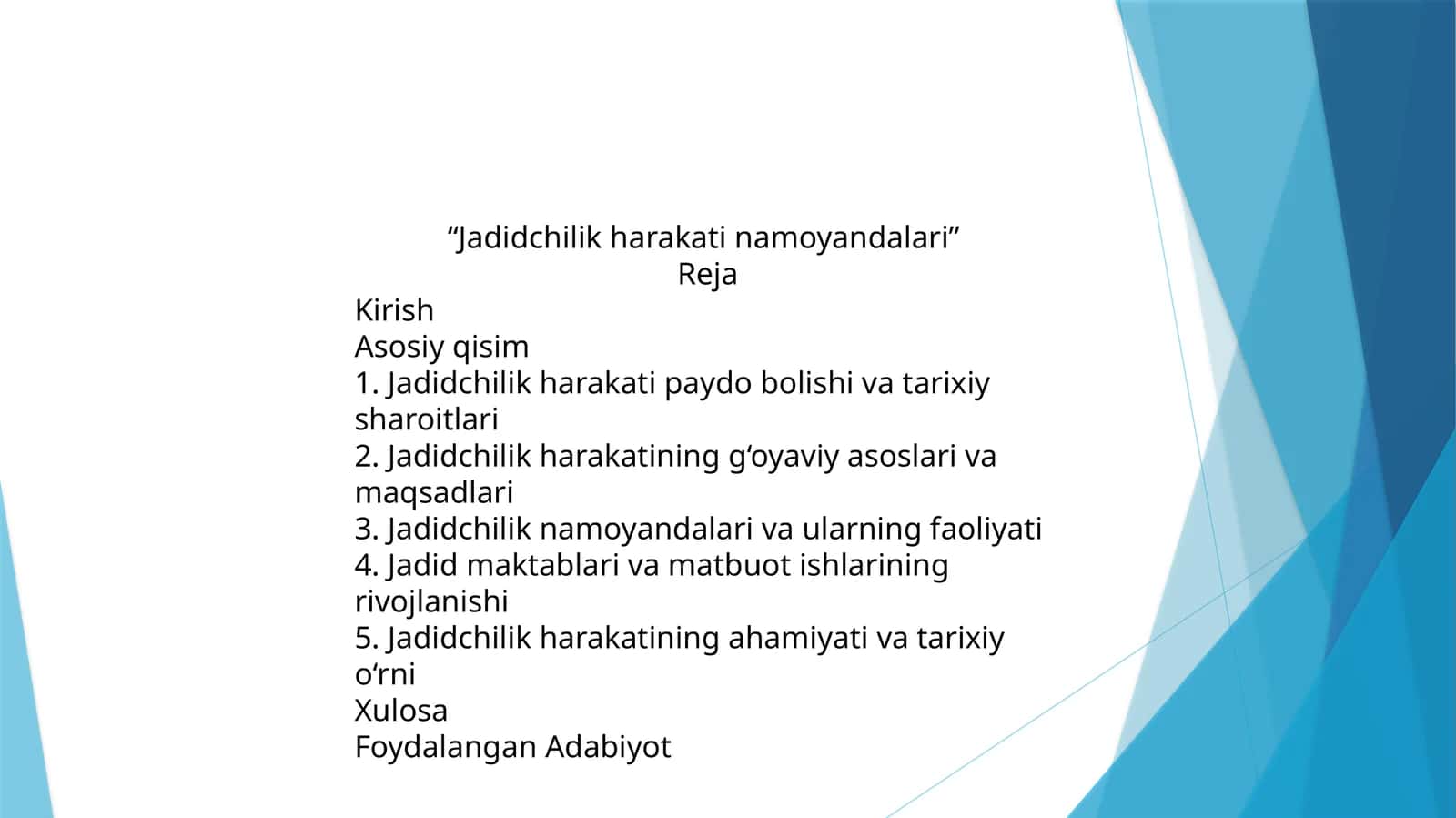 Jadidchilik harakati namoyandalari