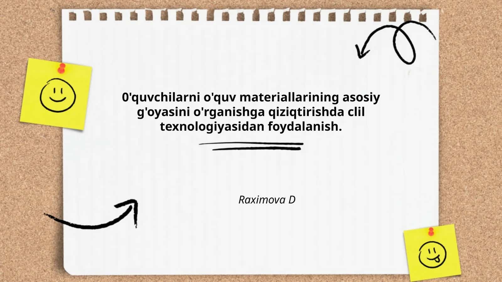 O'quv materiallarining asosiy g'oyasini o'rganish