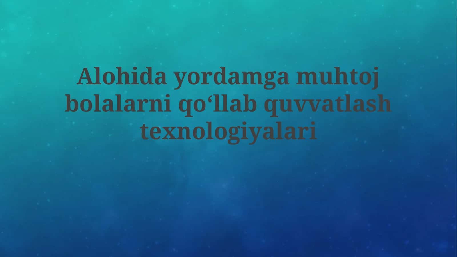 Sog'liqni saqlash va reabilitatsiyada texnologiyalar