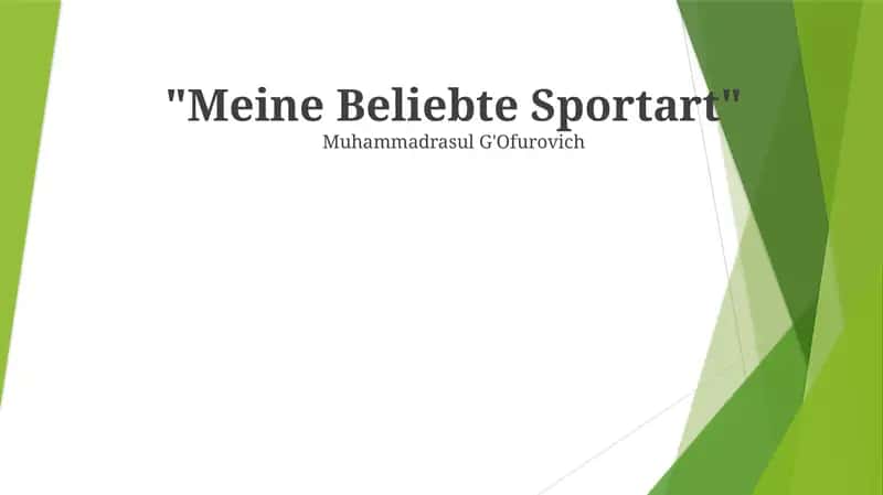 Mening sevimli sportim