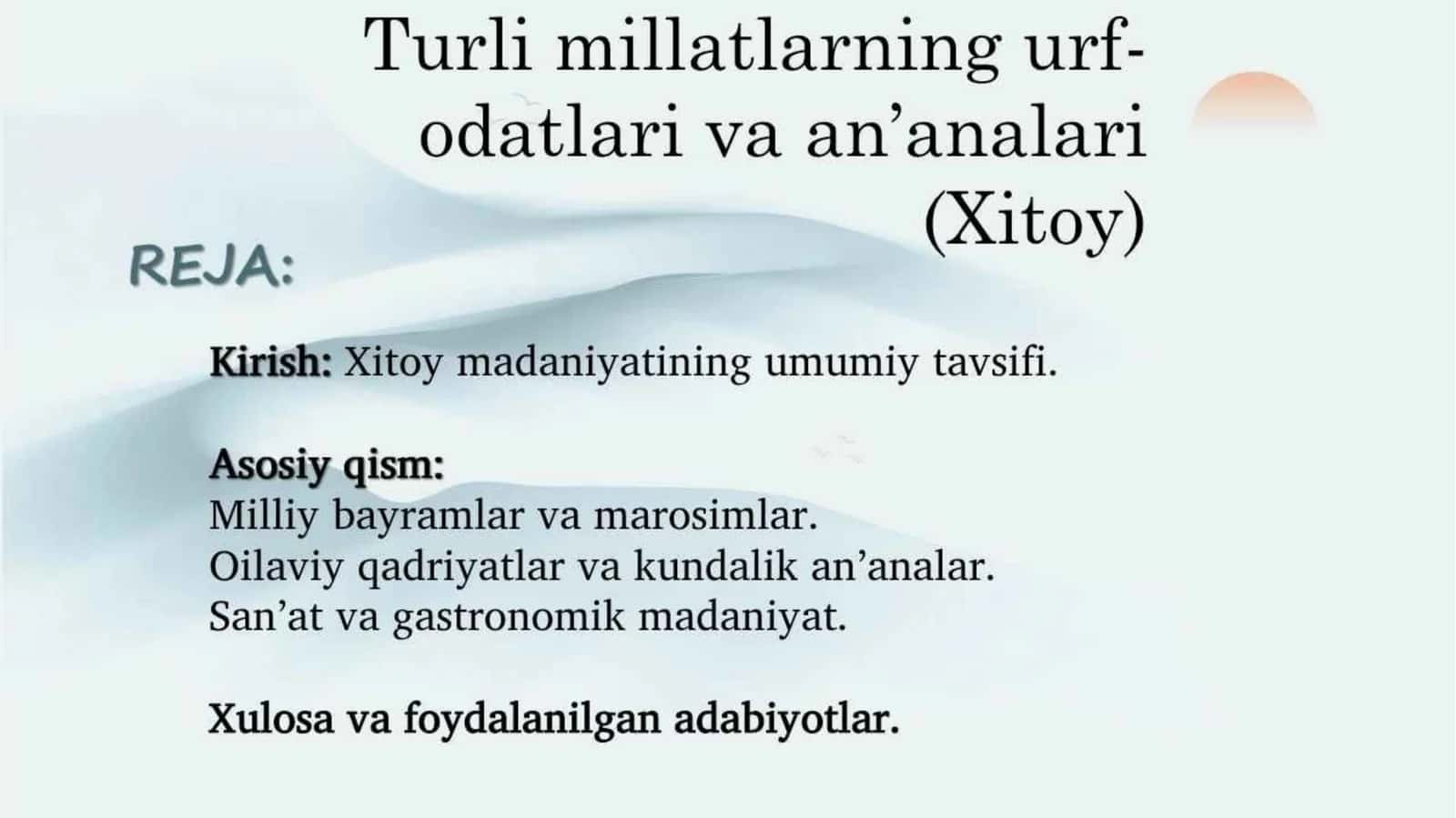 Xitoy urf-odatlari