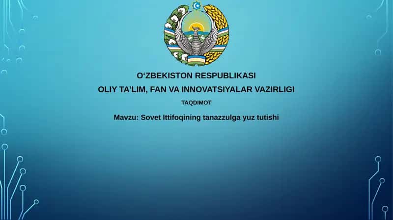 Sovet Ittifoqining tanazzulga yuz tutishi