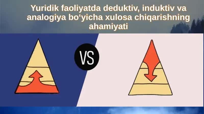 Huquqiy faoliyat - Deduktiv, Induktiv va Analogiya bo'yicha Xulosachiqarishning ahamiyati