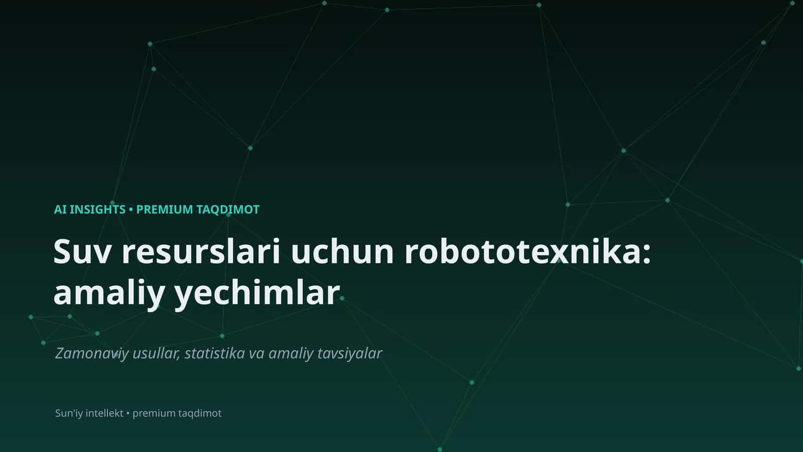 Sun'iy intellekt • premium taqdimot