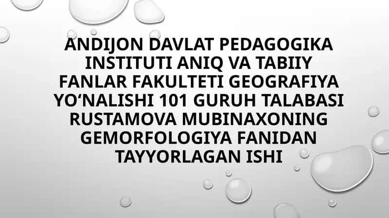 Tog‘jinslarining geologik ta’rifi va tasnifi