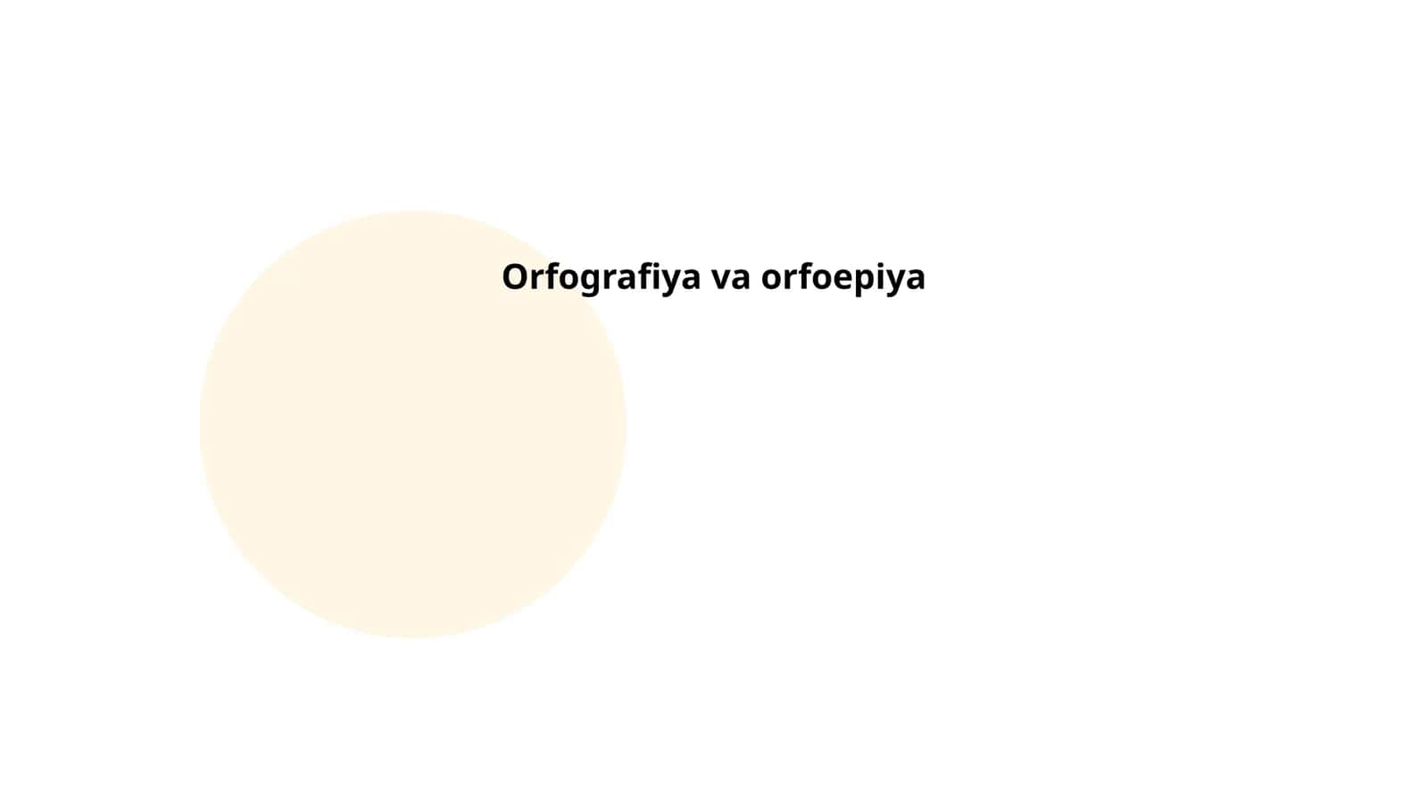 Orfografiya va orfoepiya