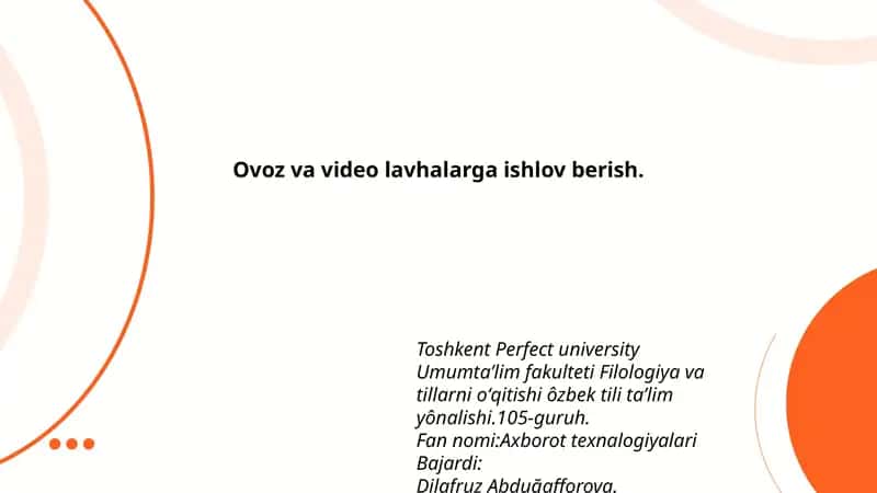 Axborot texnalogiyalari