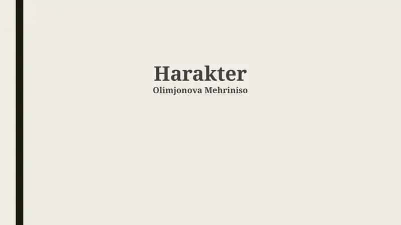 Harakter