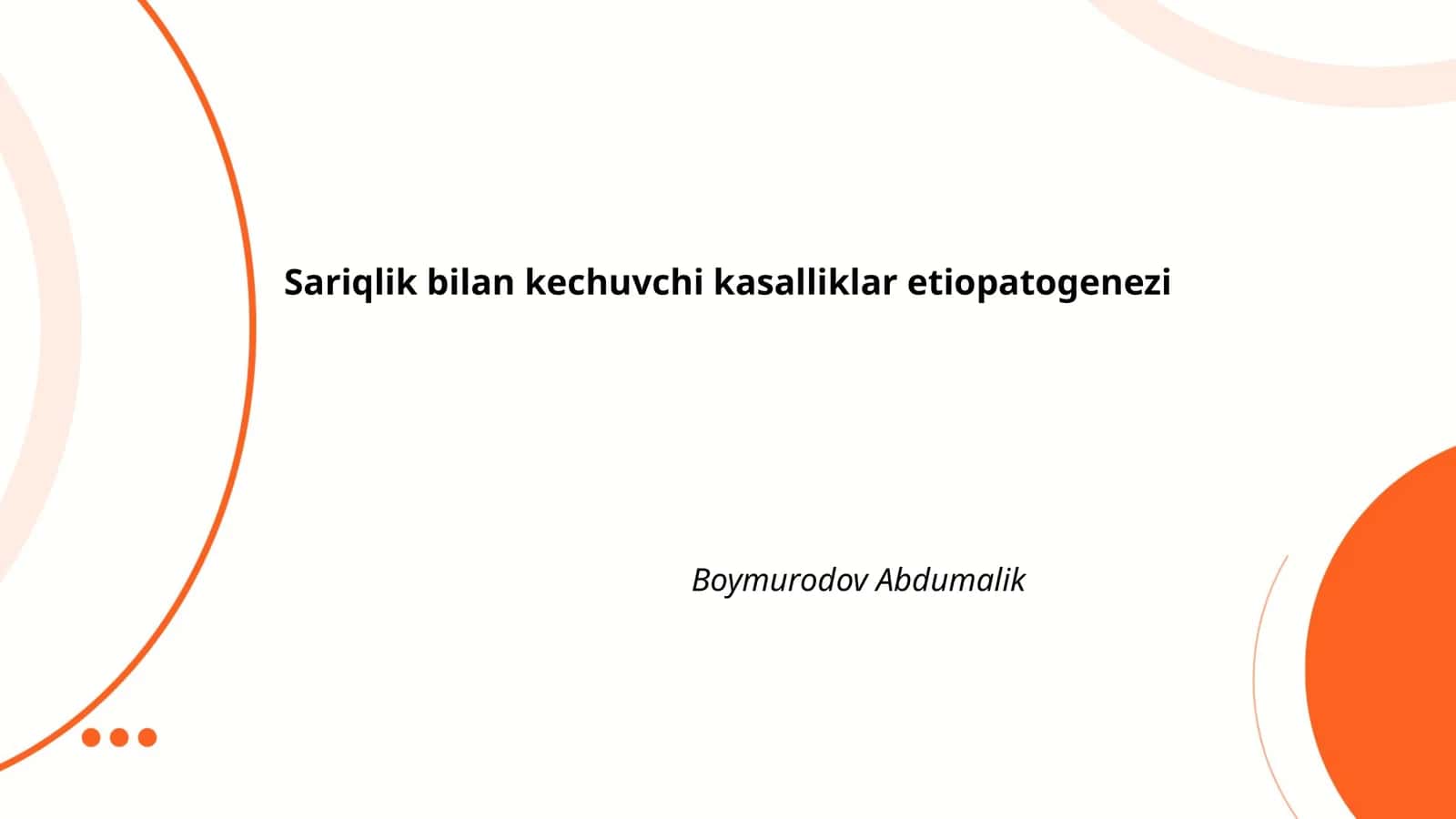 Sariqlik bilan kechuvchi kasalliklar etiopatogenezi