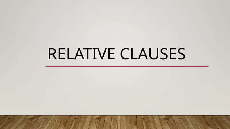 Relative clause ppt Grammatika