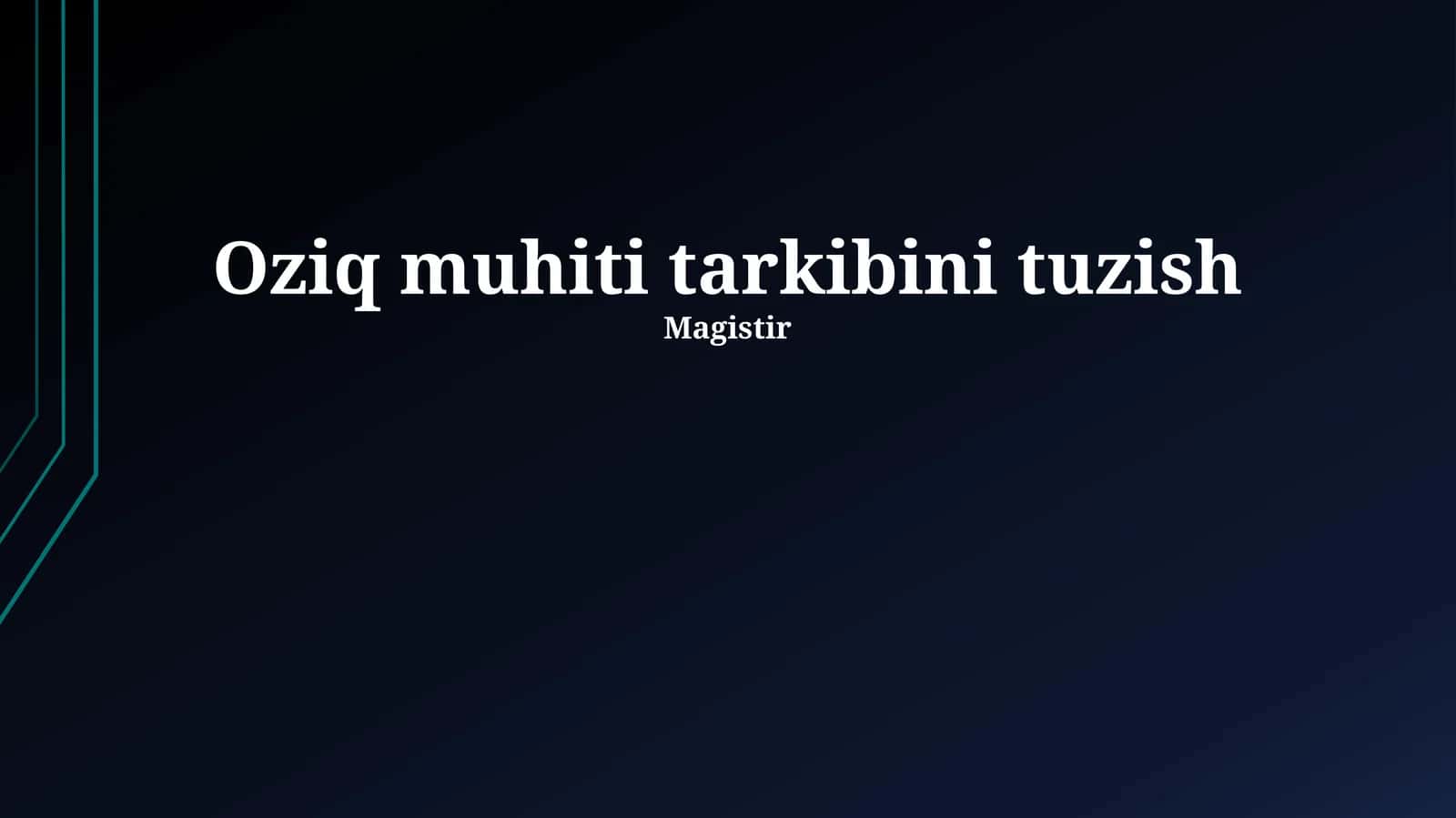 Atrof-muhit tarkibi