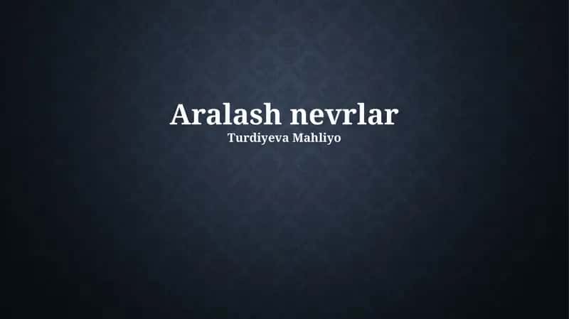 Aralash nevrlar