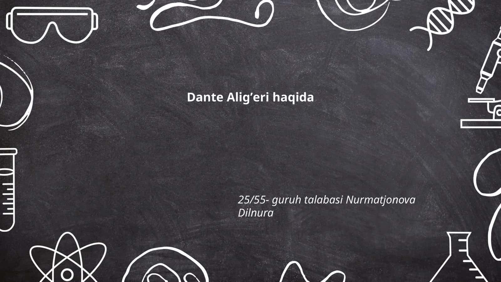 Dante Aligʼeri haqida