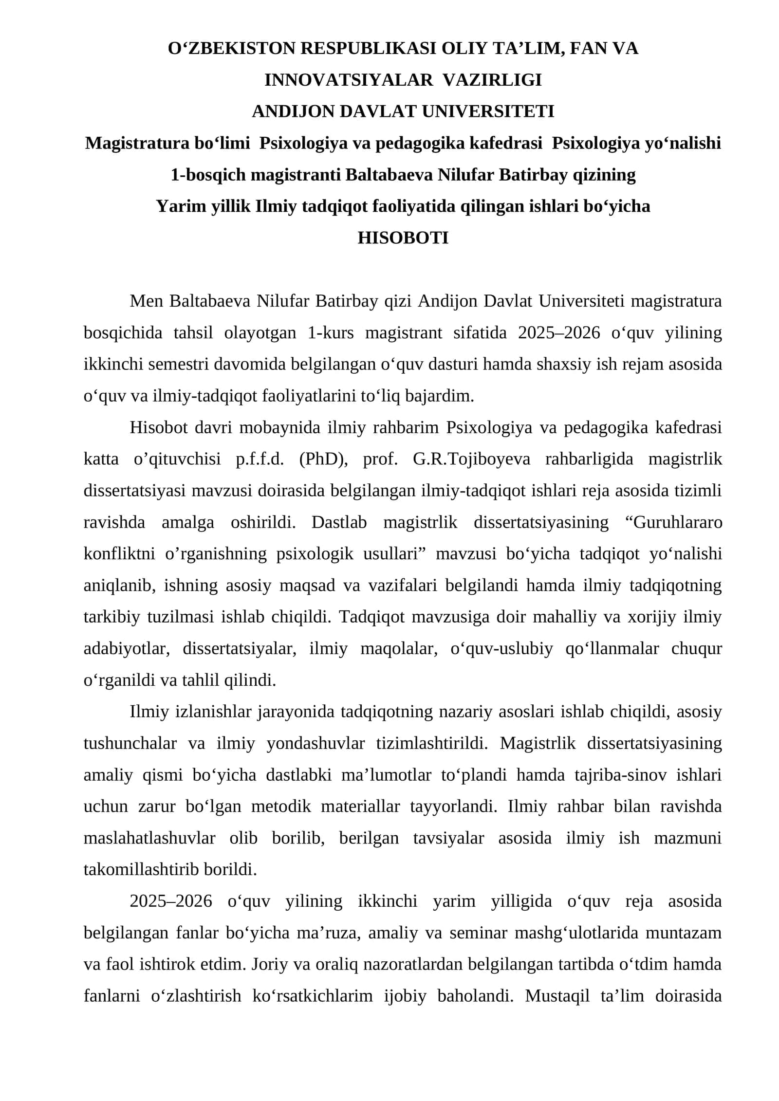 GURUXLARARO KONFLIKTNI O‘RGANISHNING PSIXOLOGIK USULLARI