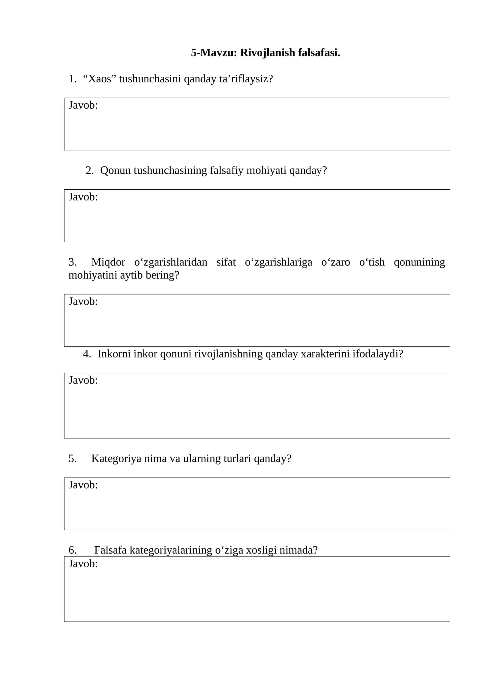 Rivojlanish falsafasi