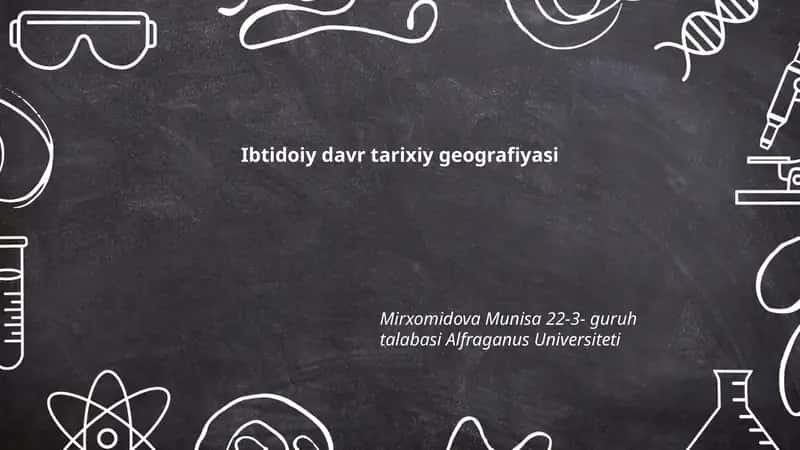 Ibtidoiy davr tarixiy geografiyasi
