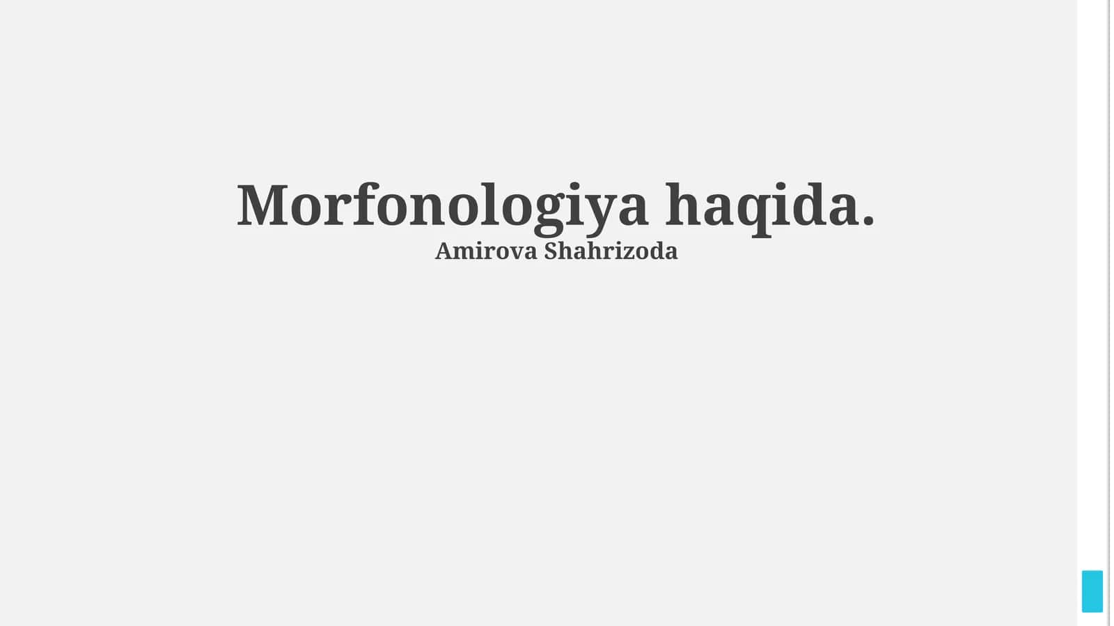 Morfonologiya haqida