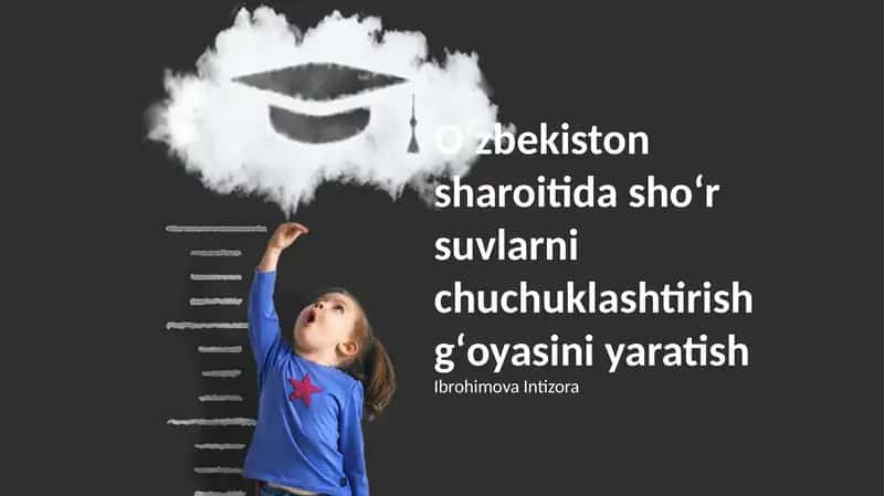 Oʻzbekiston sharoitida shoʻr suvlarni chuchuklashtirish gʻoyasini yaratish