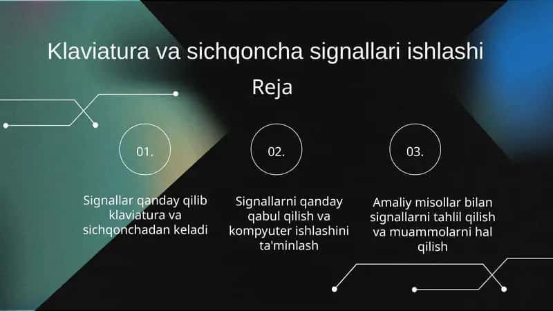 Klaviatura va sichqoncha signallari ishlashi