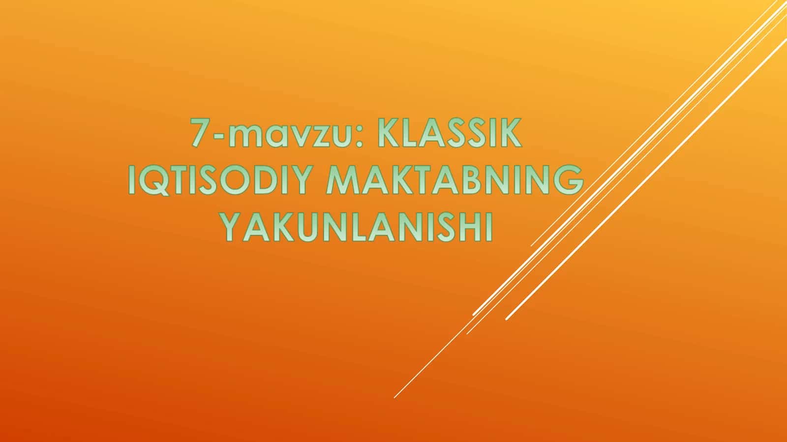 J.S. Mill va Karl Marksning iqtisodiy nazariyasi