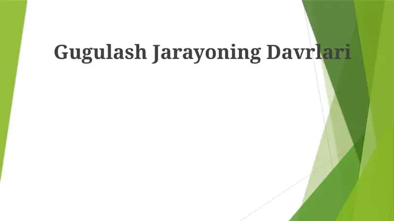Gugulash Jarayoning Davrlari