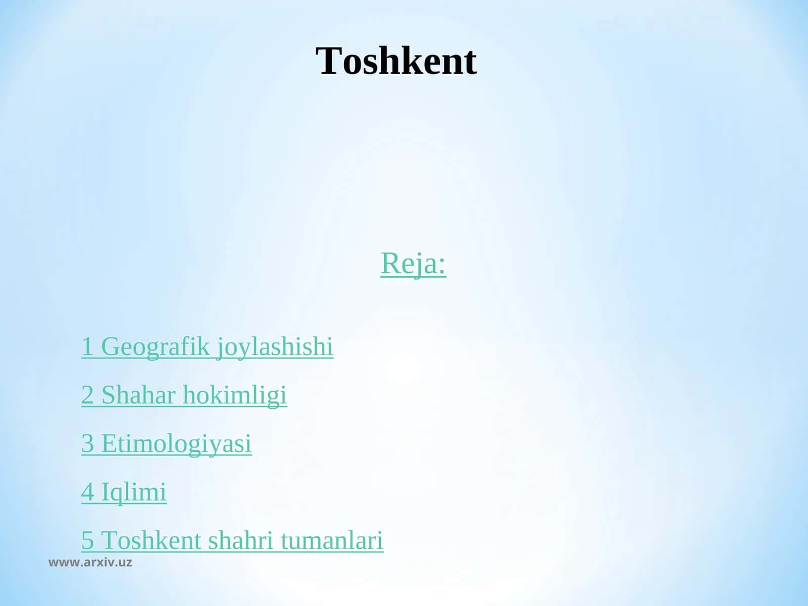 Toshkent
